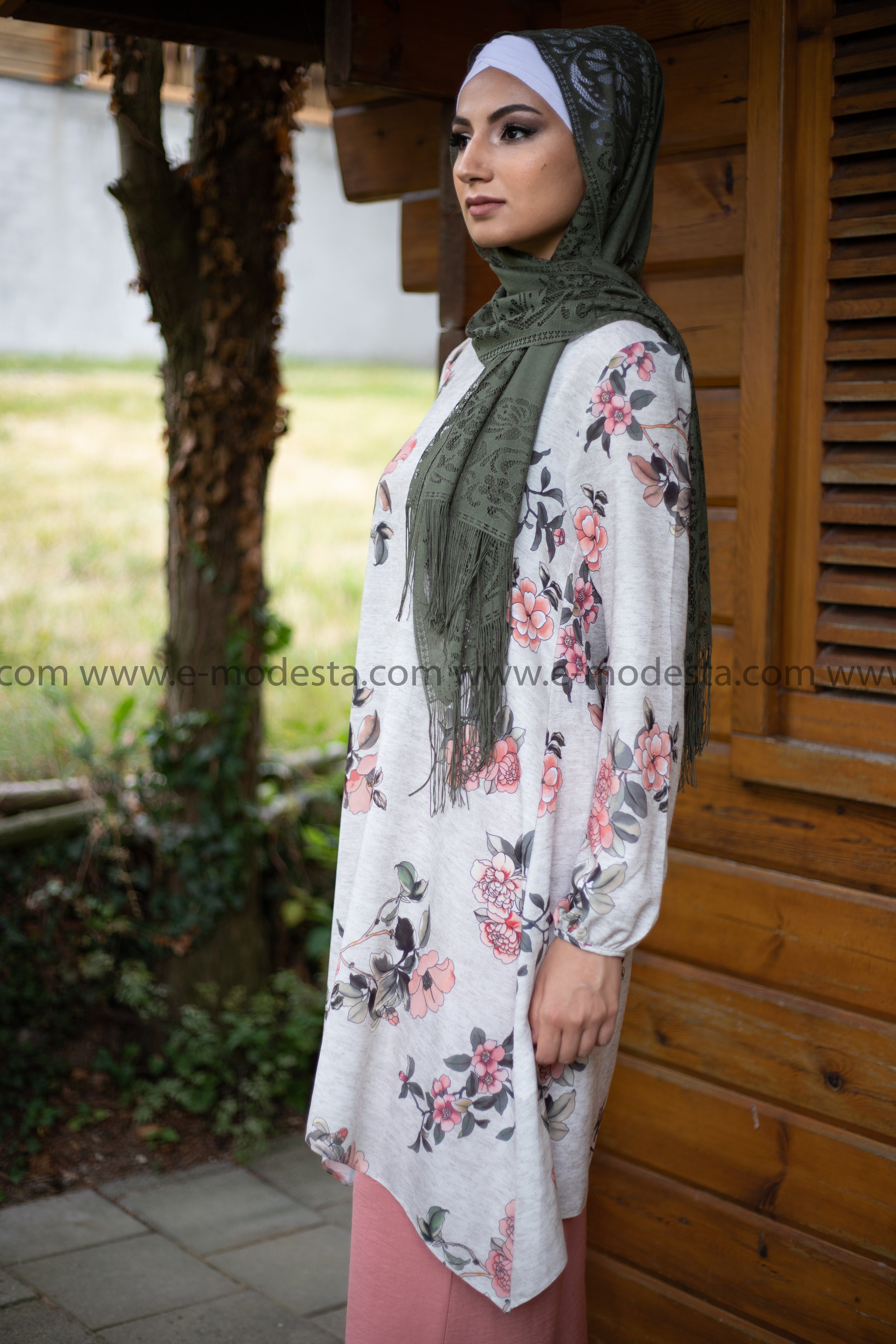 Hijab | Dantel | Green - E-Modesta