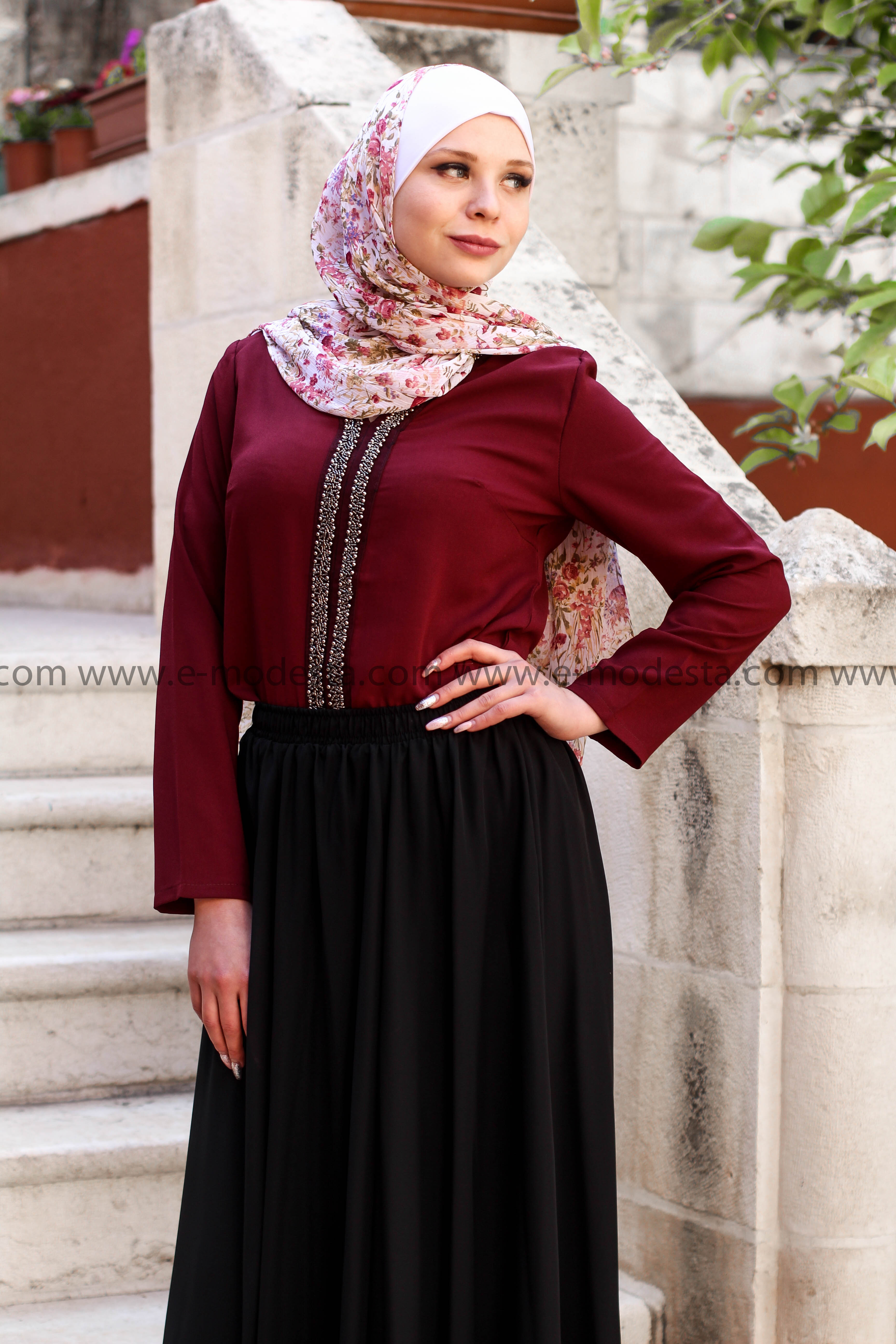 Sweet Women Chiffon V-Neck Blouse - E-Modesta