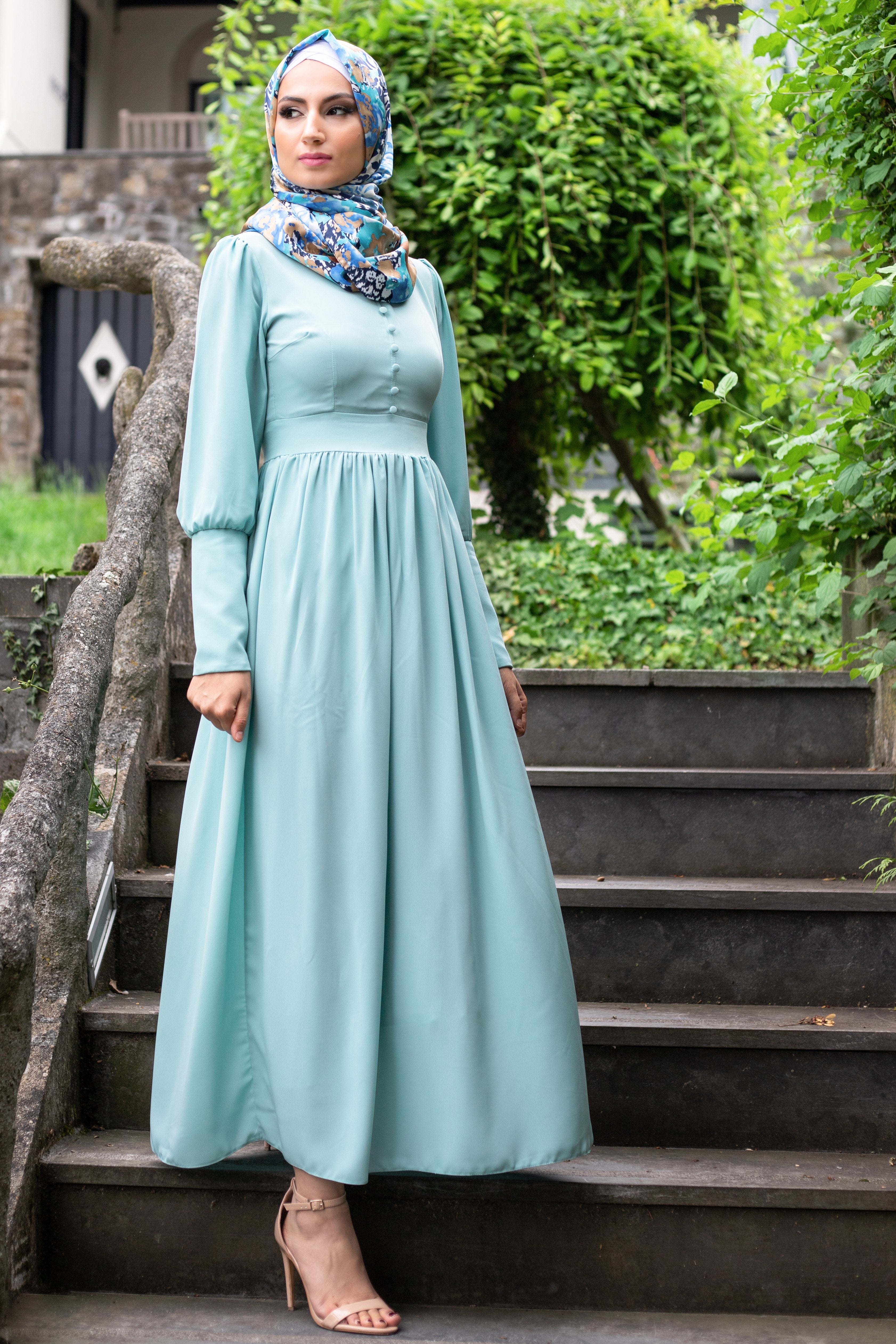 dress simple elegant hijab Elegant Gold Hijab Evening Gown 23122GOLD