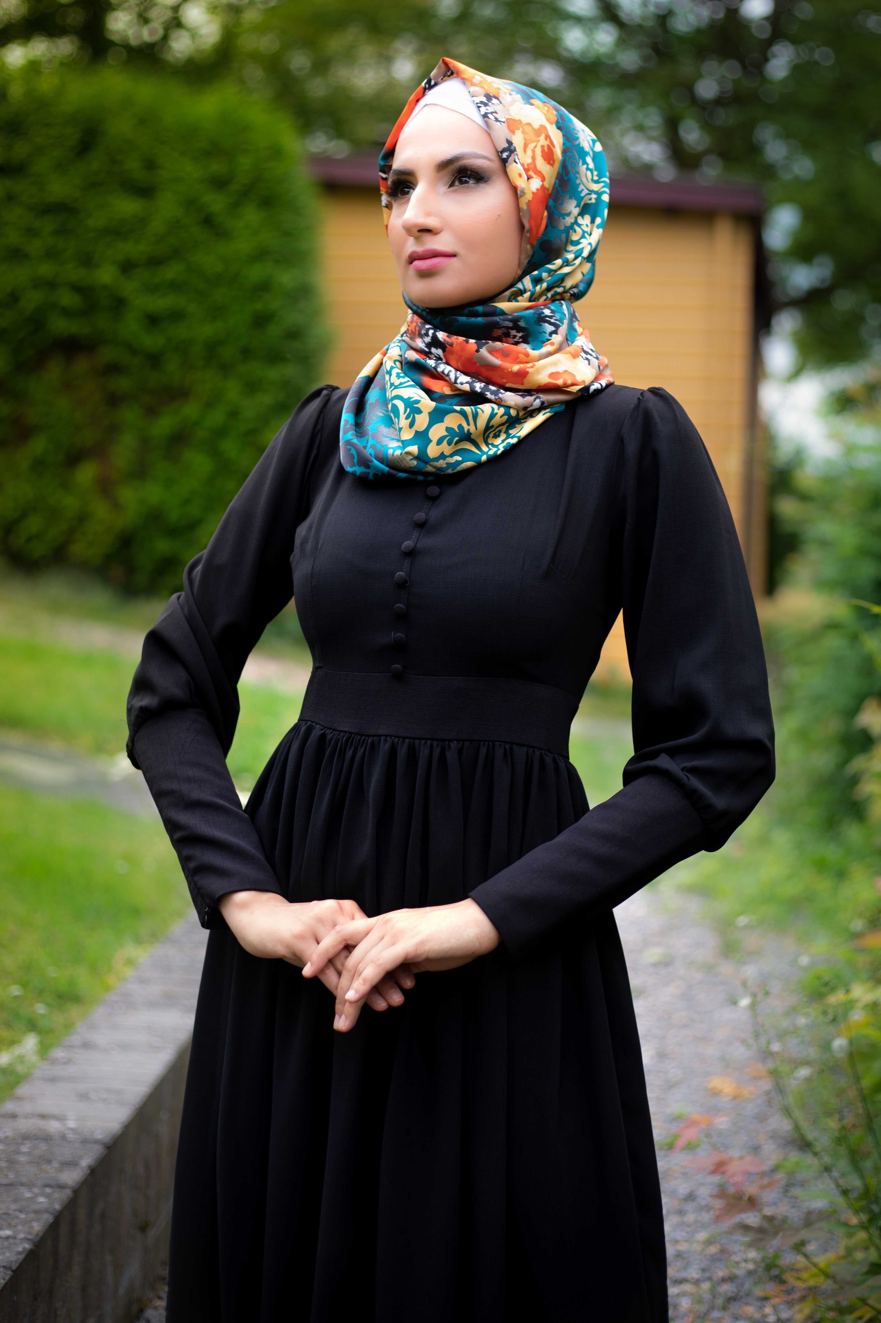 fully lined dress Livvy 100% Cotton Dress in Green (Fully Lined)