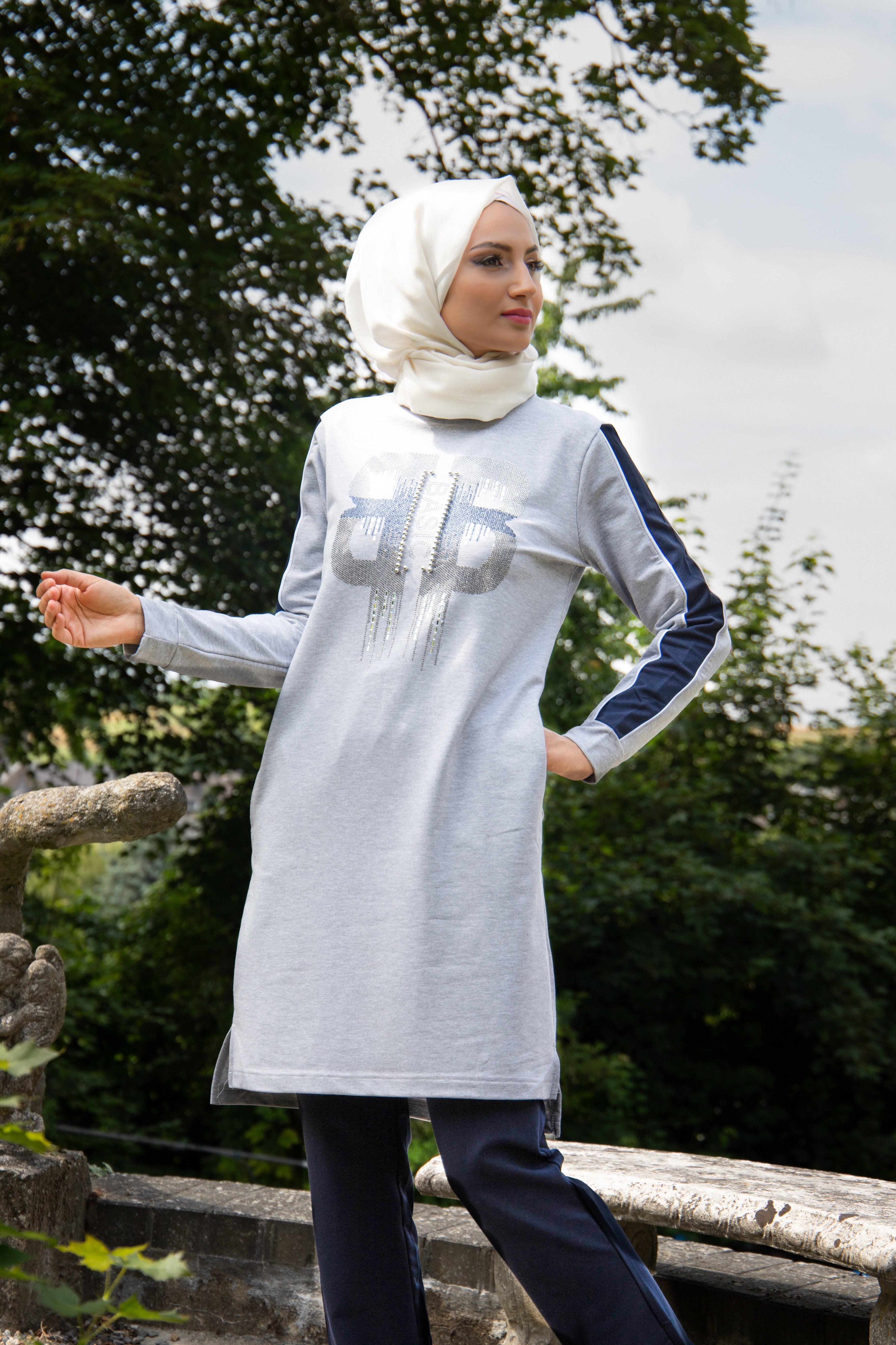 Sport Training Outfit | Dark Blue & Grey