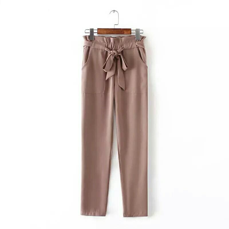 Sweet High Waist Pants with Bow Tie (6 colors) - E-Modesta