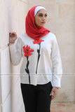 Sweet red floral printed shirt - E-Modesta