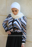 Triangular-Striped Chiffon Shirt - E-Modesta