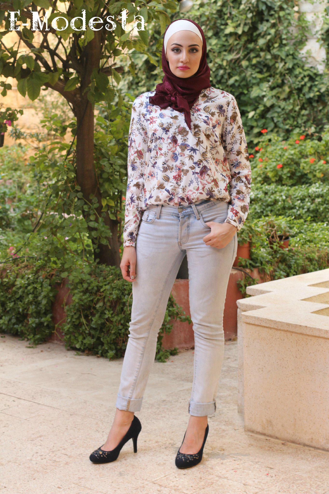 Multicolored floral print blouse - E-Modesta