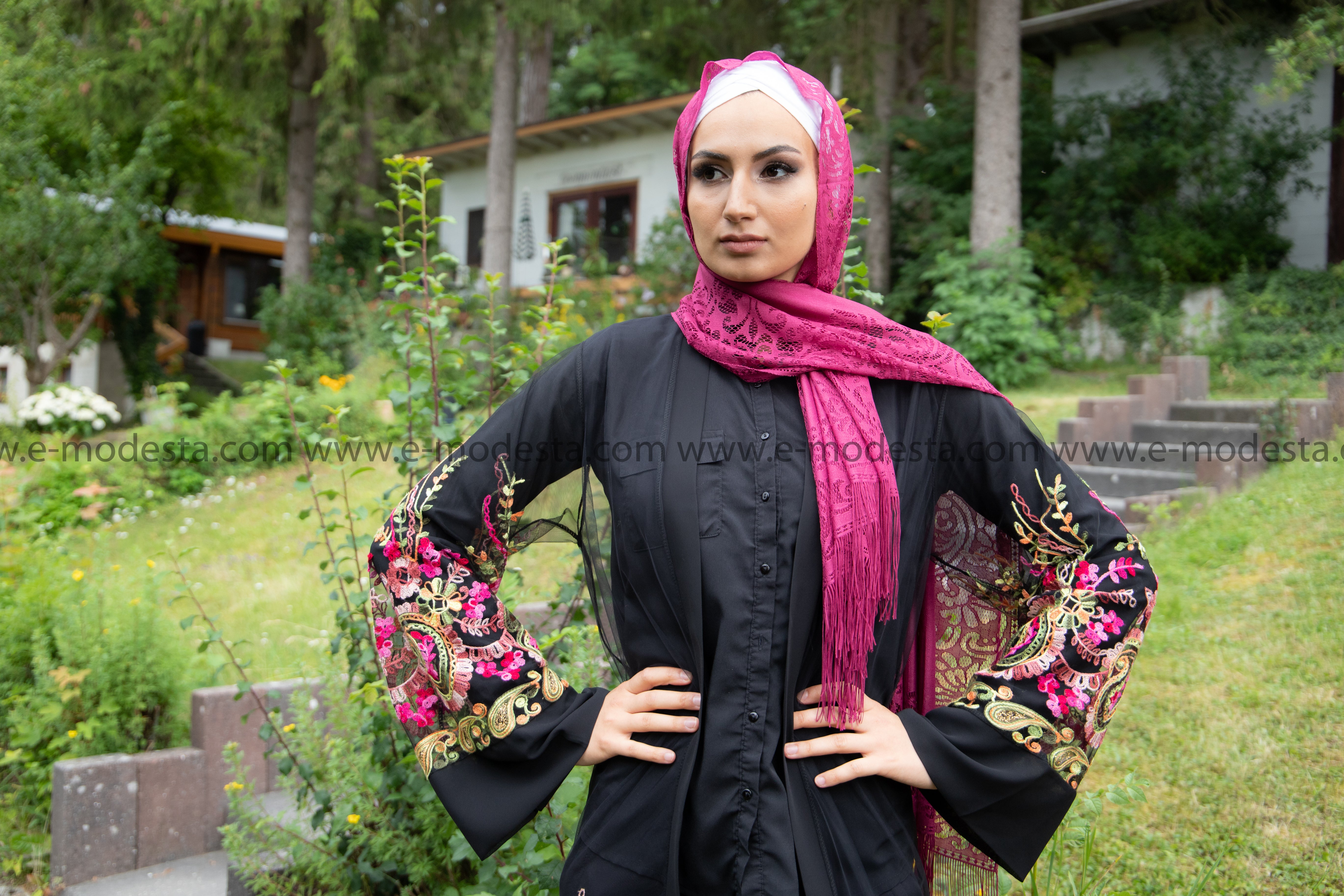 Hijab- Dantel- Purple - E-Modesta