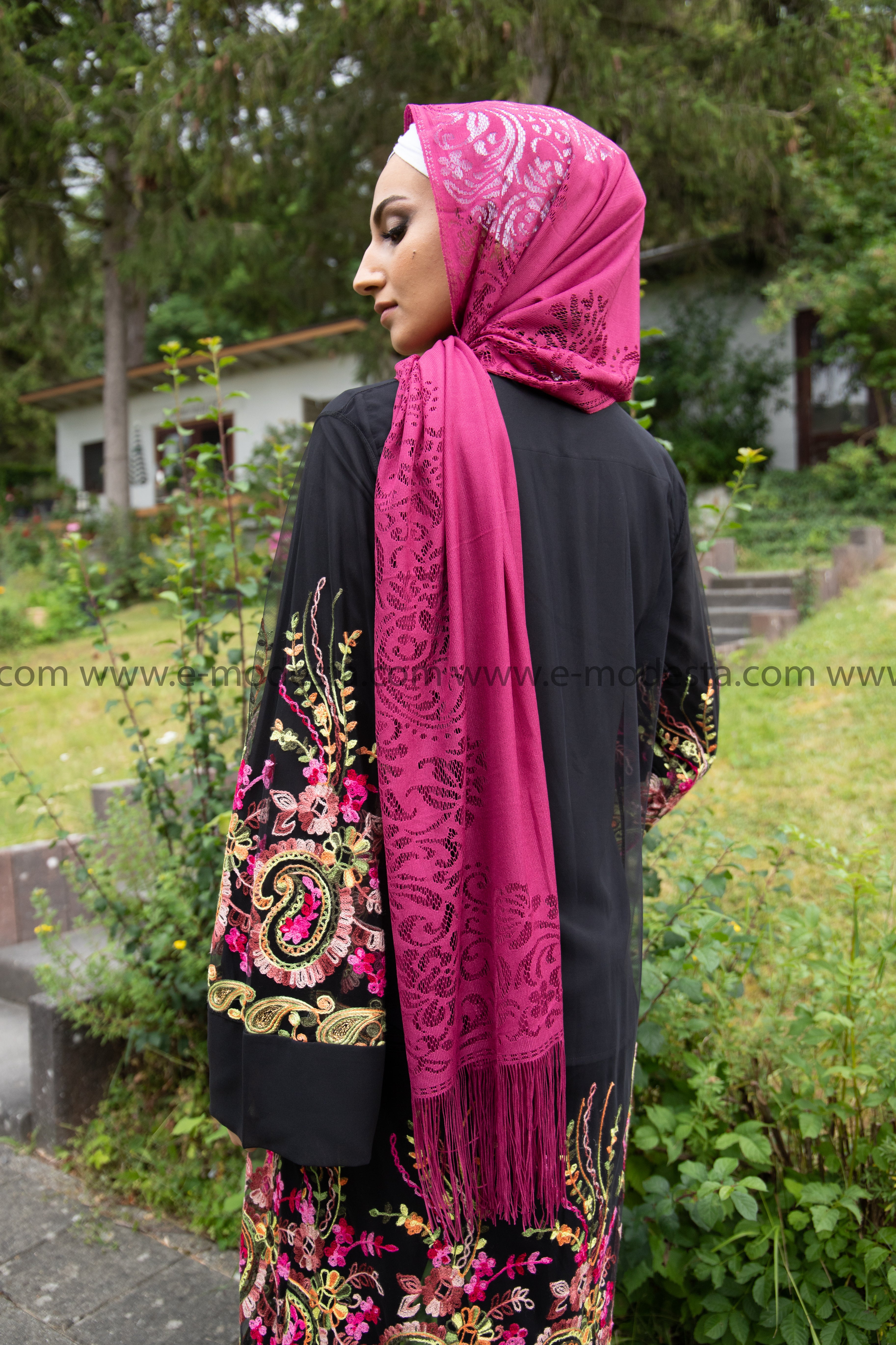 Hijab- Dantel- Purple - E-Modesta