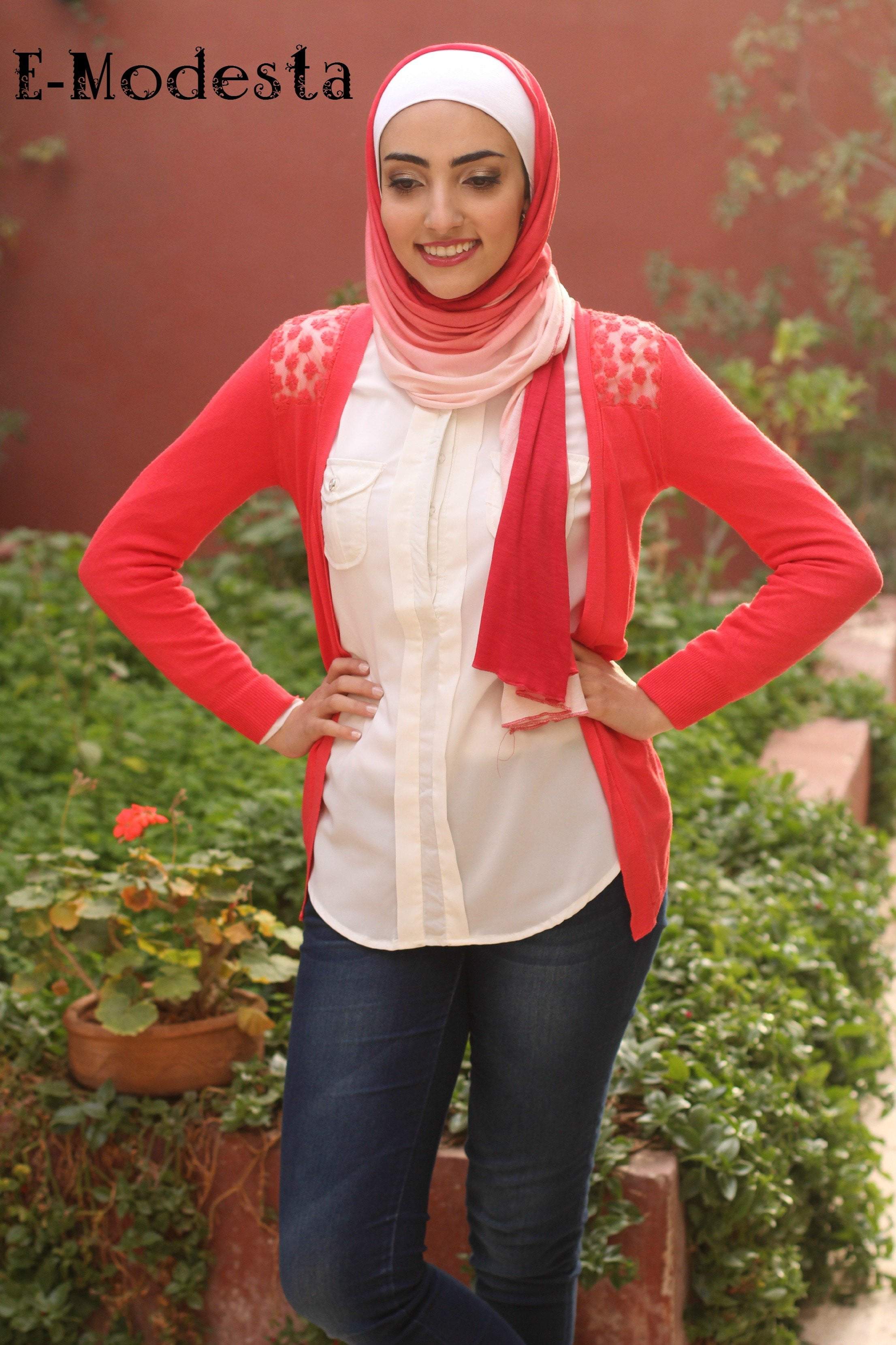 Back Lace Cute Short Cardigan - E-Modesta#Hijab_fashion#