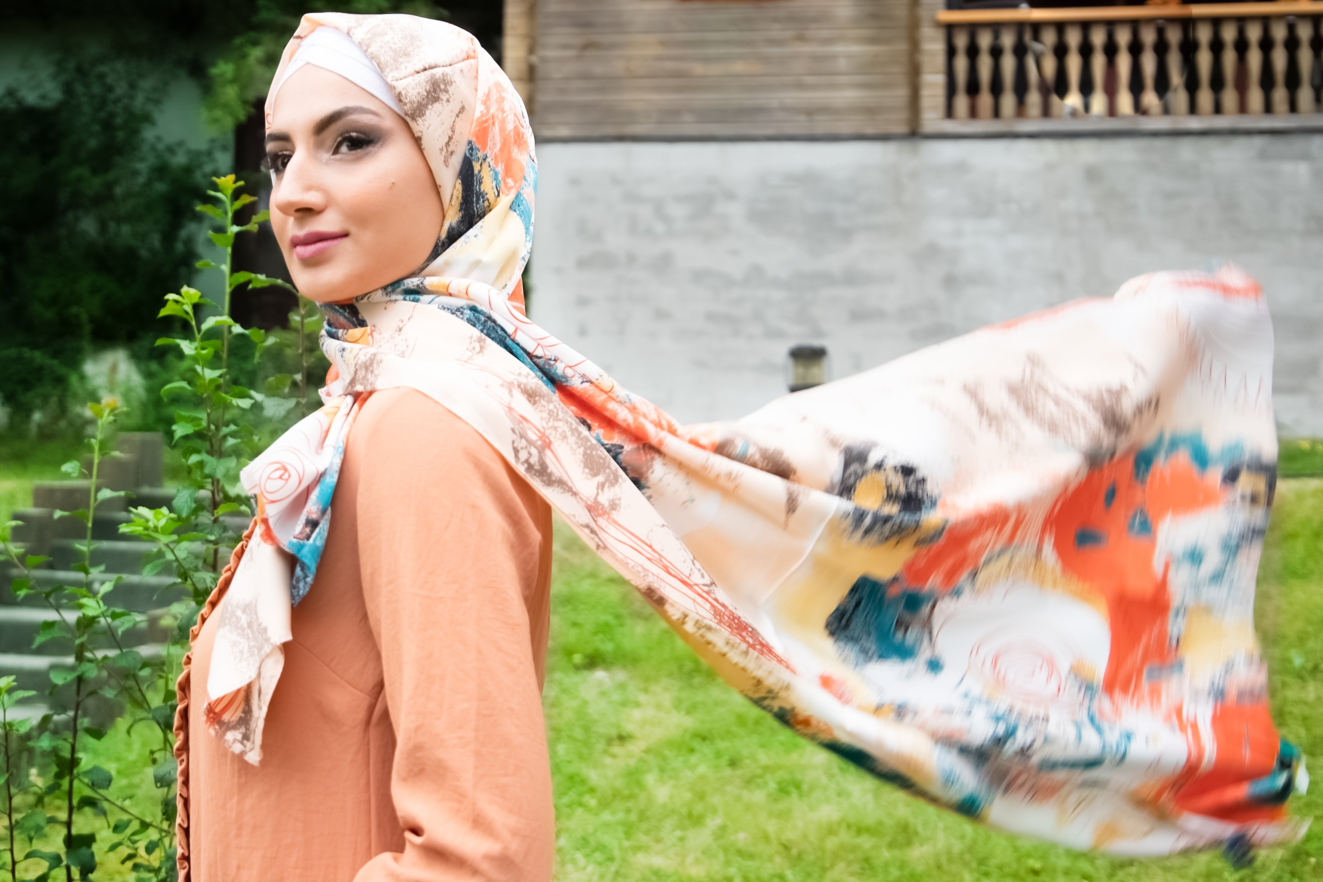 Chic Long Tunic Orange | By Puane - E-Modesta#Hijab_fashion#