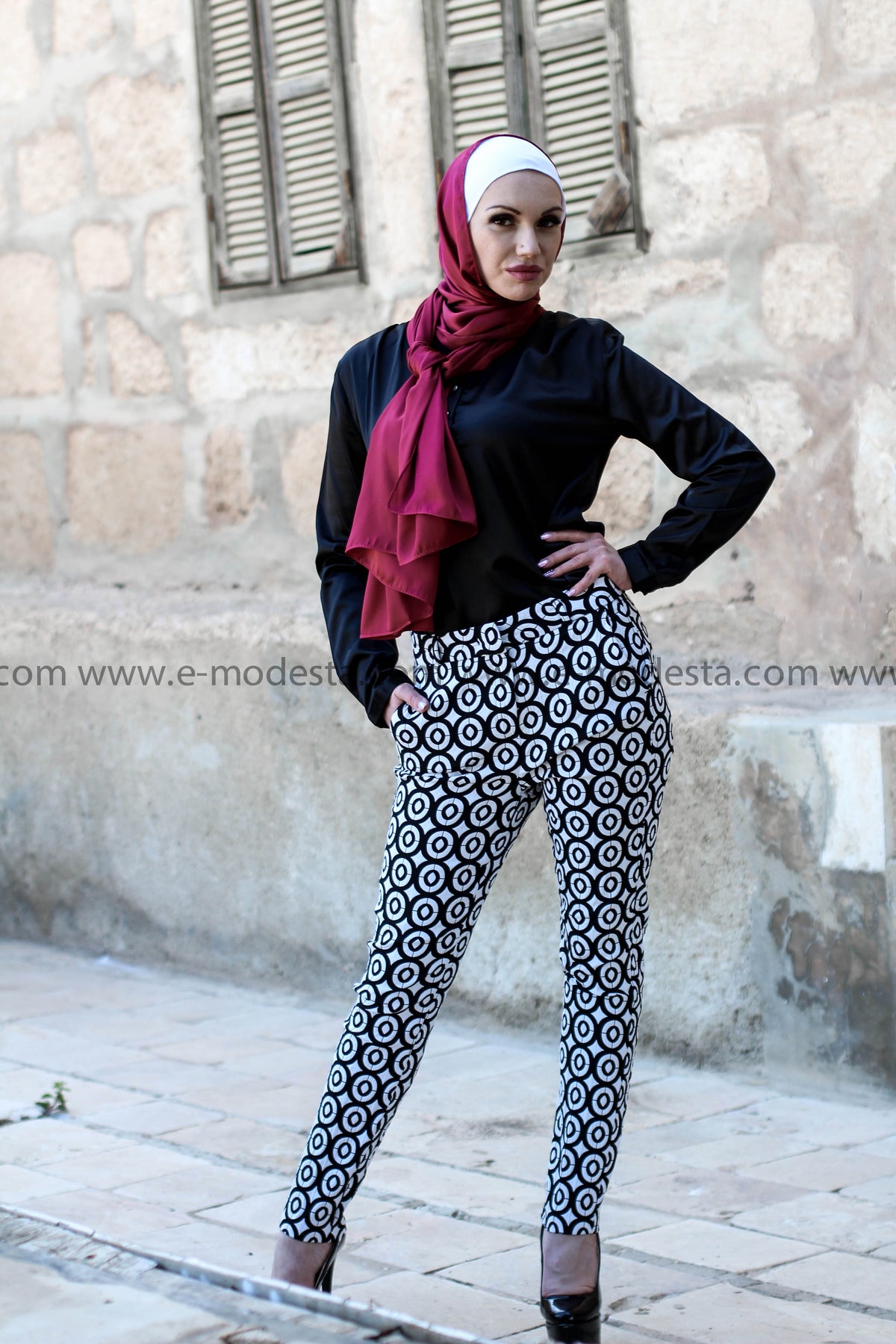 Circled-Pattern Fashion Pants - E-Modesta#Hijab_fashion#