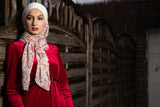 SALE Women Dress for Winter  Red Velvet Mid-calf - E-Modesta