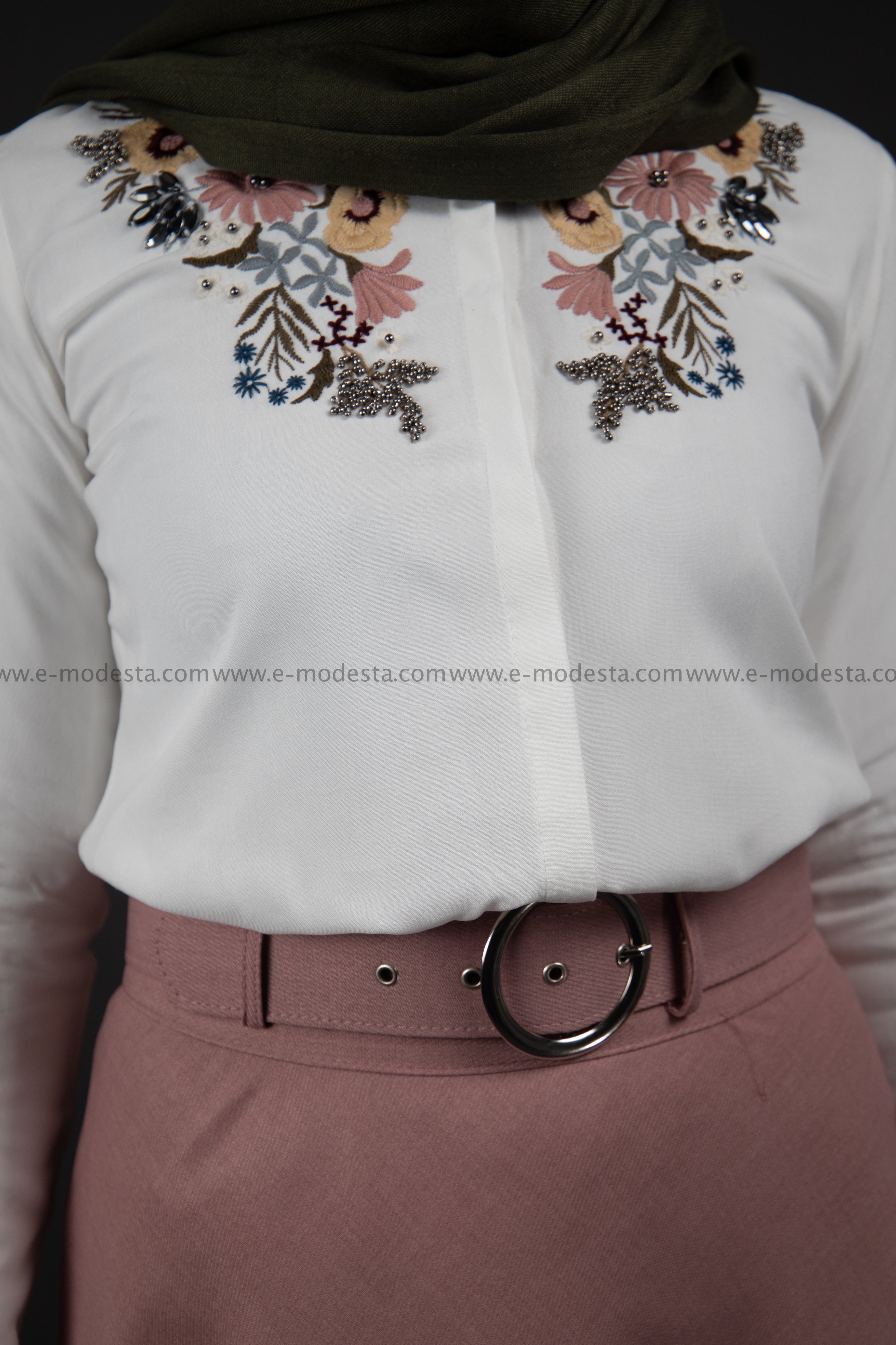 Maxi Summer Skirt | Pink Color | with Belt SALE - E-Modesta