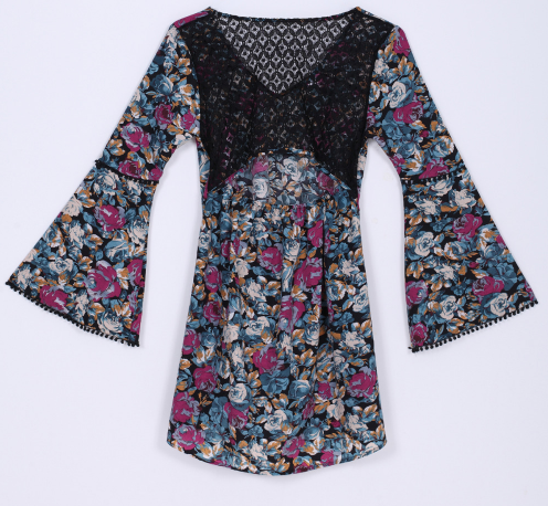 SALE Multicolored Floral Blouse - E-Modesta