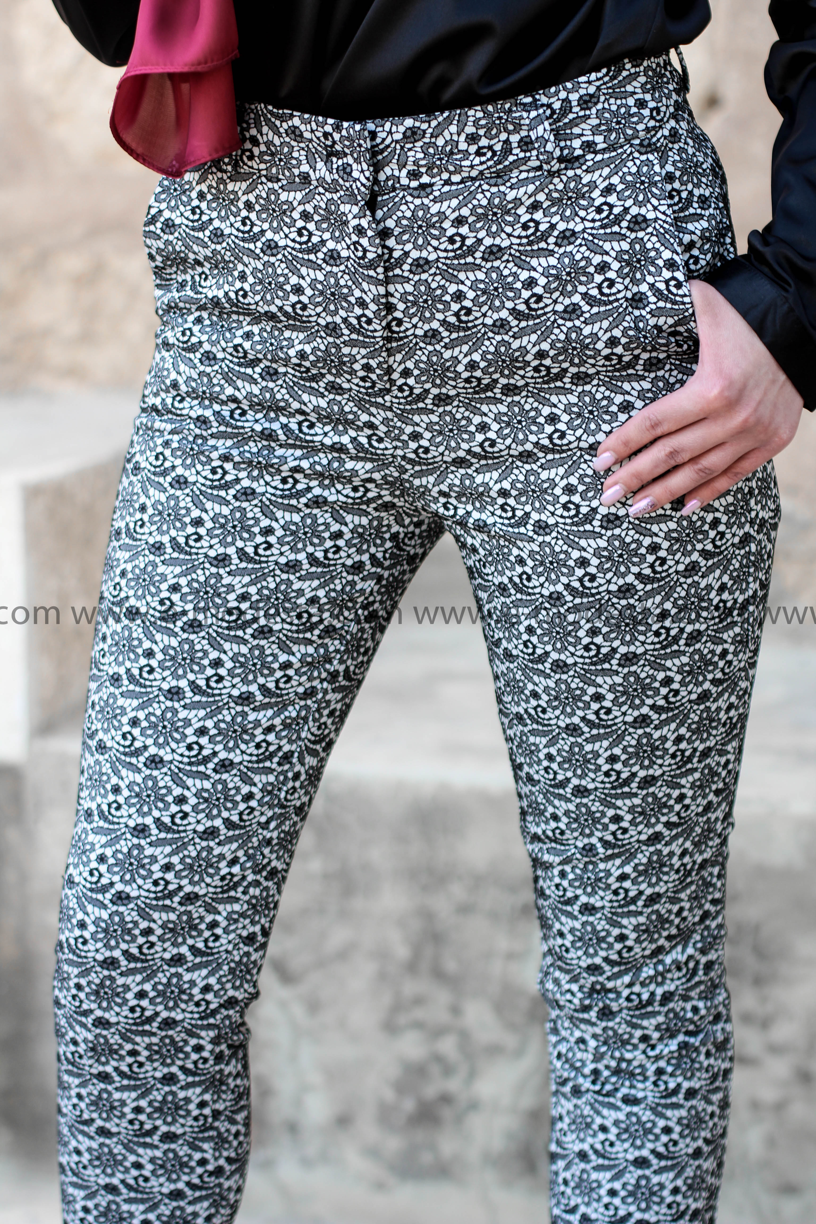 Floral-Pattern Fashion Pants - E-Modesta