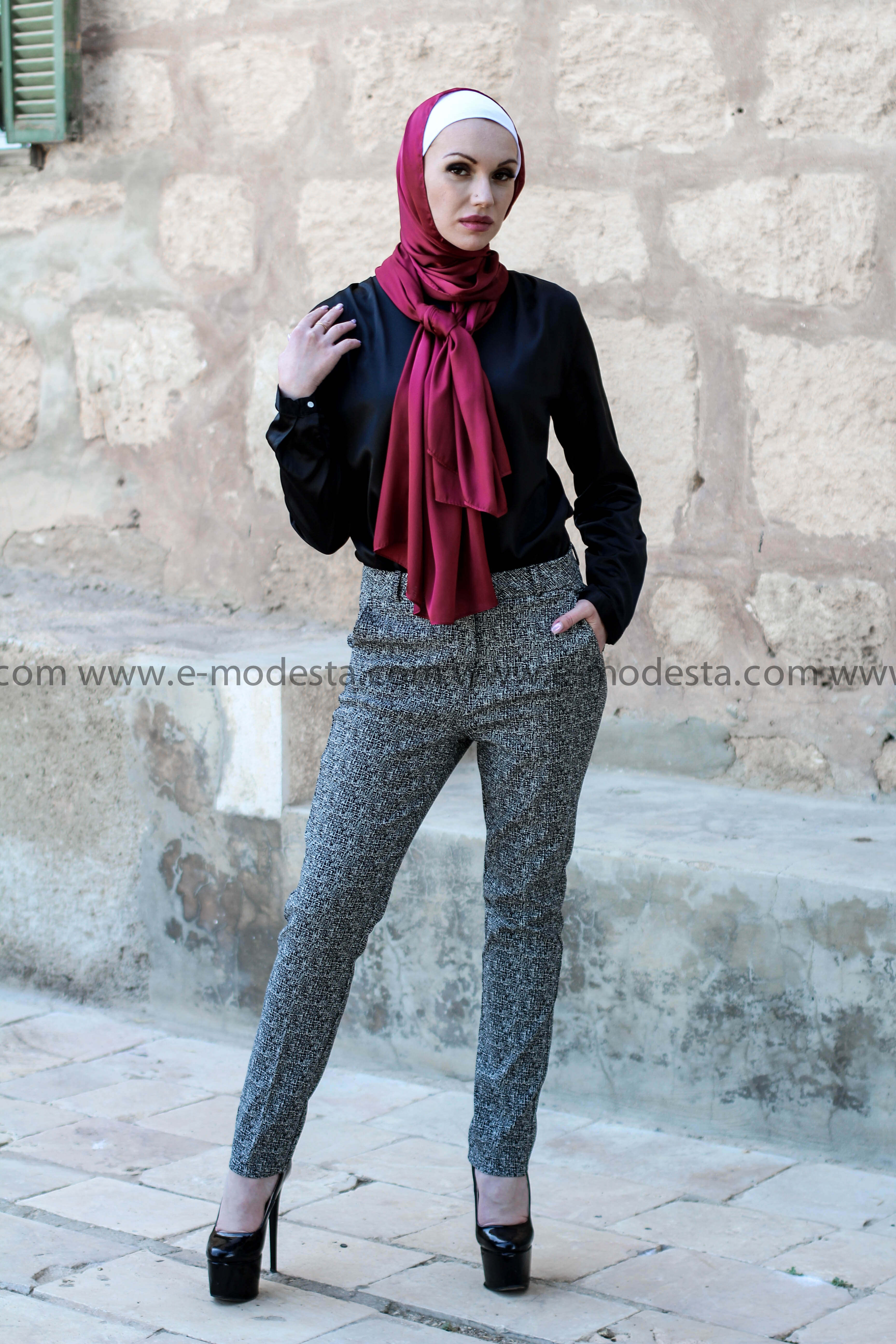Geometric-Pattern Fashion Pants - E-Modesta