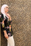 SALE Satin Medium Length Formal Blouse - E-Modesta
